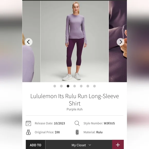 Lululemon It's Rulu Run Long Sleeve Shirt - Picture 9 of 12
